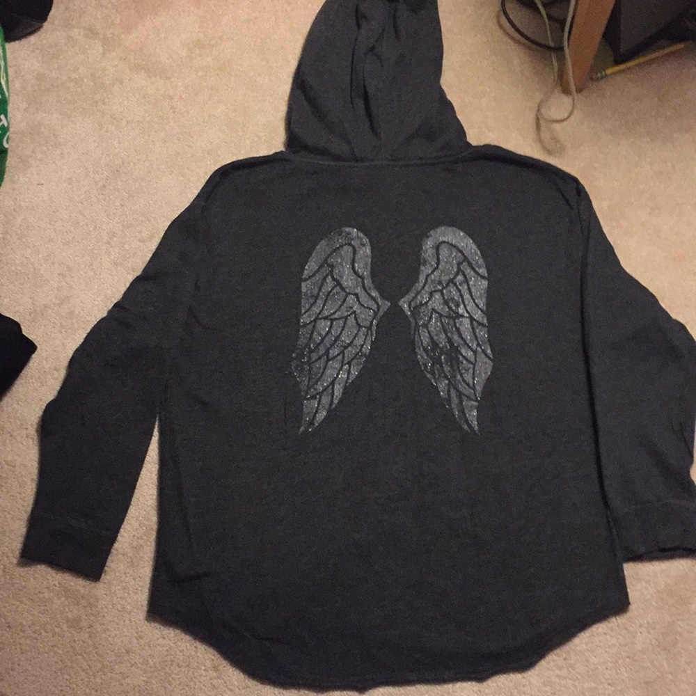 Victoria’s Secret angel wing v-neck hoodie